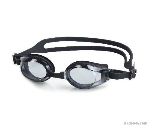 Adult silicone swimming goggles with anti-fog