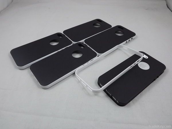 TPU and PC bumper hyberid case for iphone5 fashionable new design case