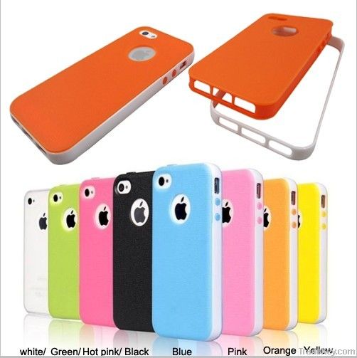 TPU and PC bumper hyberid case for iphone5 fashionable new design case