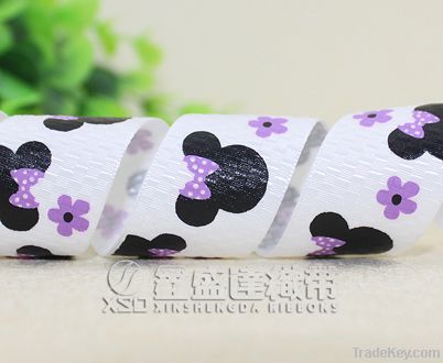 Nylon Lattice Printed Ribbon/ Mikey Mouse Printed Ribbon(300118)