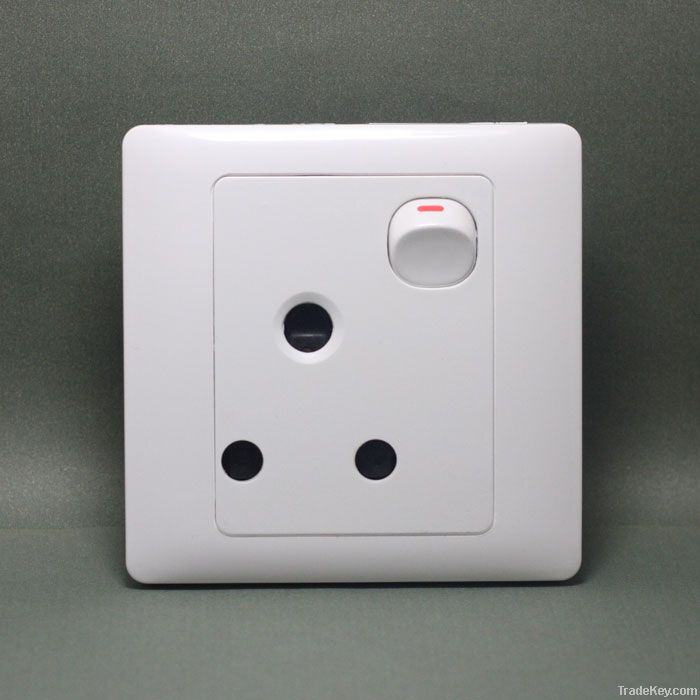 K100 South Africa socket with switch Wall Switch &amp; Sockets