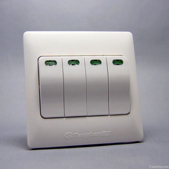 K100B Four Gang A Way Wall Switch &amp; Sockets