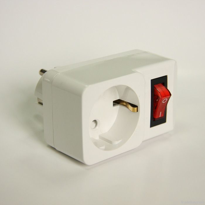 German changeover plug with switch