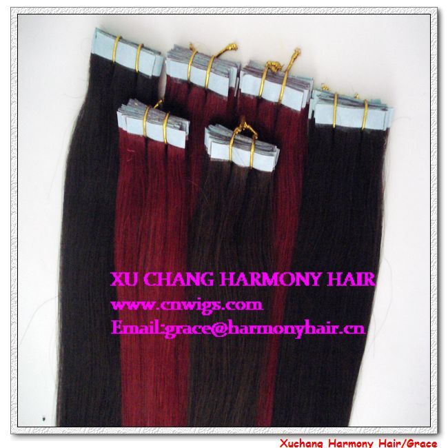 FACTORY SUPER SOFT Tape Hair Extensions/cheap tape hair extensions/double sided tape hair extensions