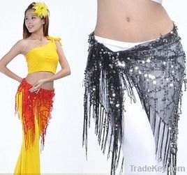 2012 new coins belly dance hip scarf