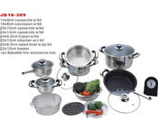 15 pcs stainless steel cookware set