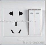 Two Gang Wall Switch and Socket Outlet