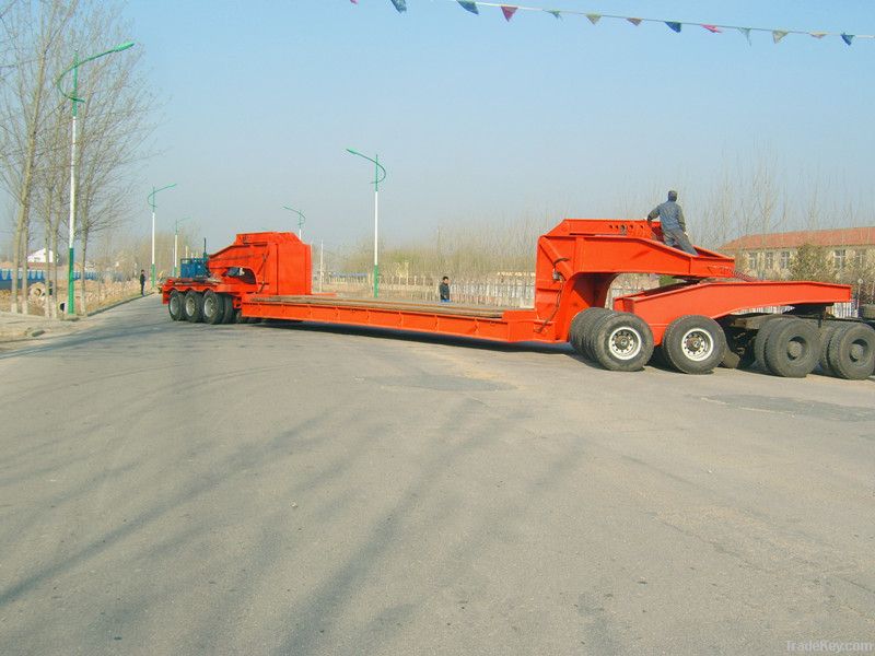 250 ton hot sale hydraulic axis semi trailer for sale (lowboy)