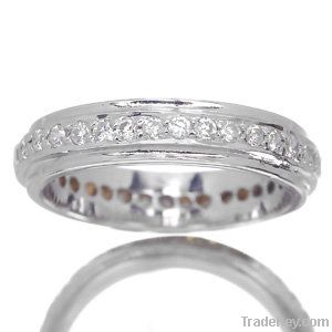 0.54 Ct. Diamond 18k White Gold Eternity Rings