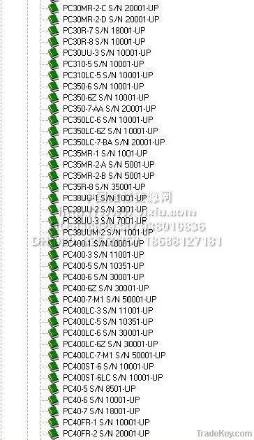 2012 KOMATSU 小松挖工程机械配件目录查询系统