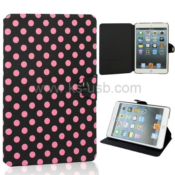 Dot Pattern Leather ipad mini Case for iPad Mini