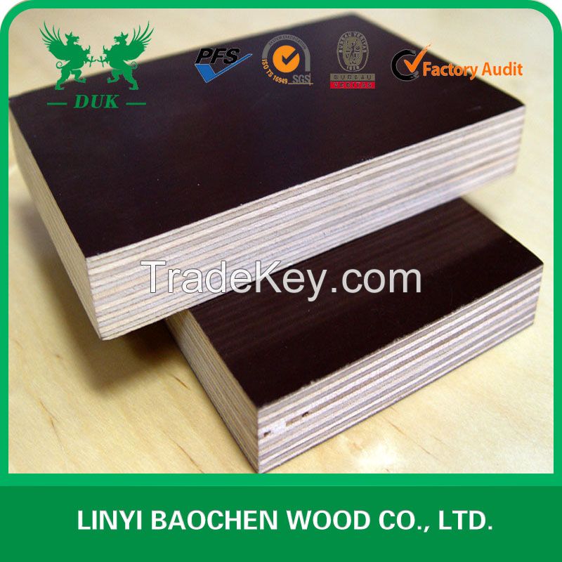 Exterior Grade 18mm film faced plywood for construction