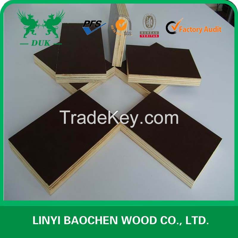 Exterior Grade 18mm film faced plywood for construction