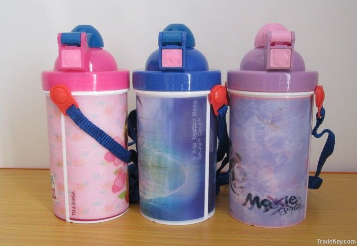 3D kids plastic drink water bottle