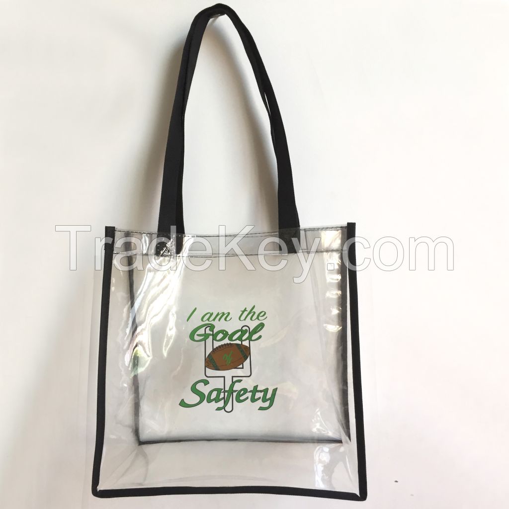 12x12x6inch Stadium Bag Clear PVC Tote Bag
