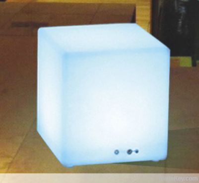 modern outdoor rechargeable LED cube chair