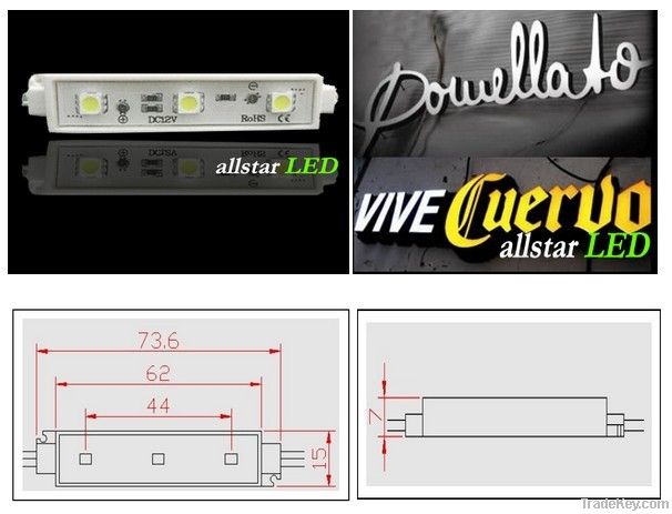 LED module light 3LEDs 5050 SMD