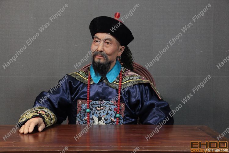 life size silicone sculpture of Qing Dynasty