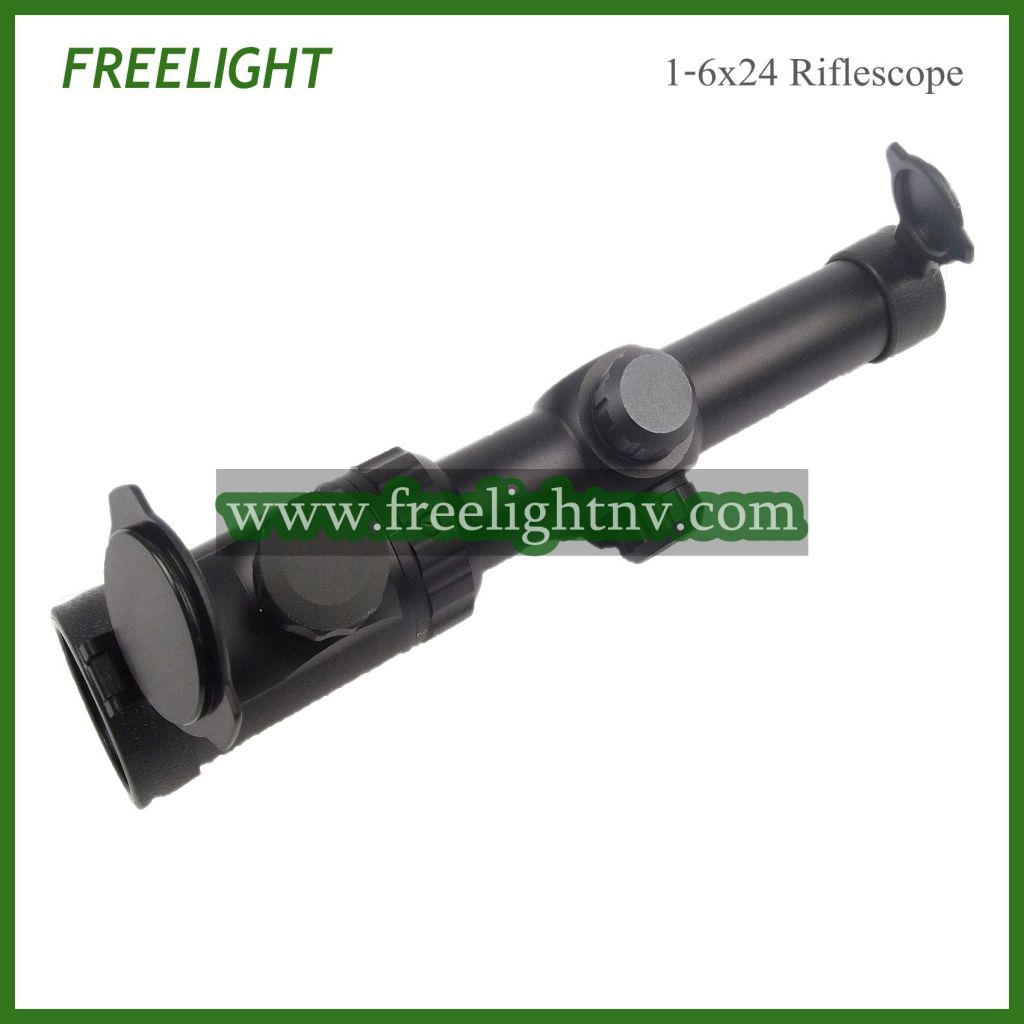 1-6x24 high quality hunting riflescope, waterproof tactical rifle scopes