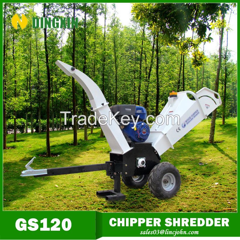 Gasoline 15hp atv wood chipper for garden