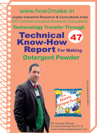 Technical know How report for making Detergent Powder