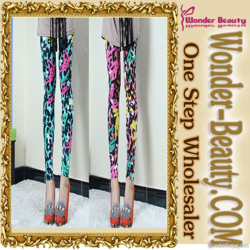 Fashion seamless printed women leggings