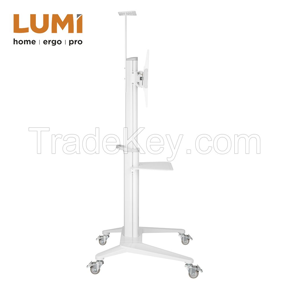 Ultra-Modern Aluminum Mobile TV Cart