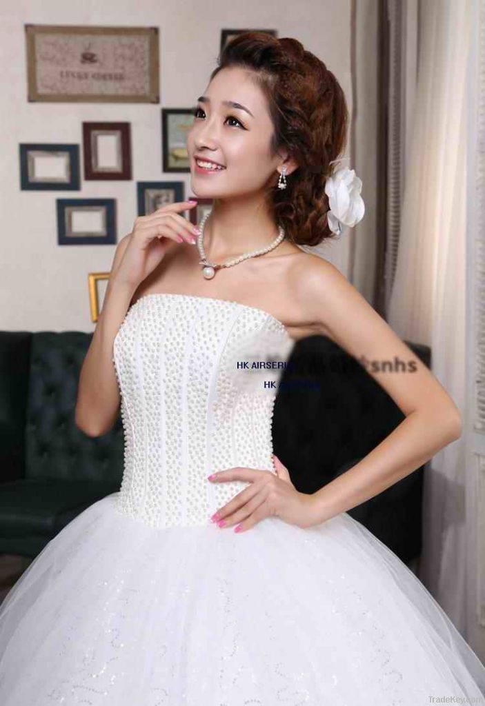 2013 new handmade luxury wedding thousands of beads;