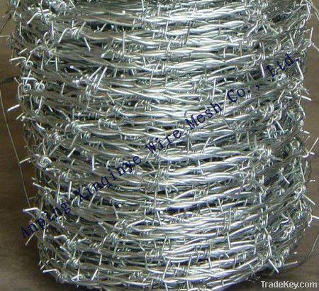 hot dipped barbed wire with fence