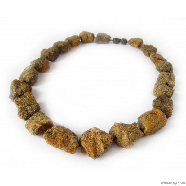 Raw amber necklace