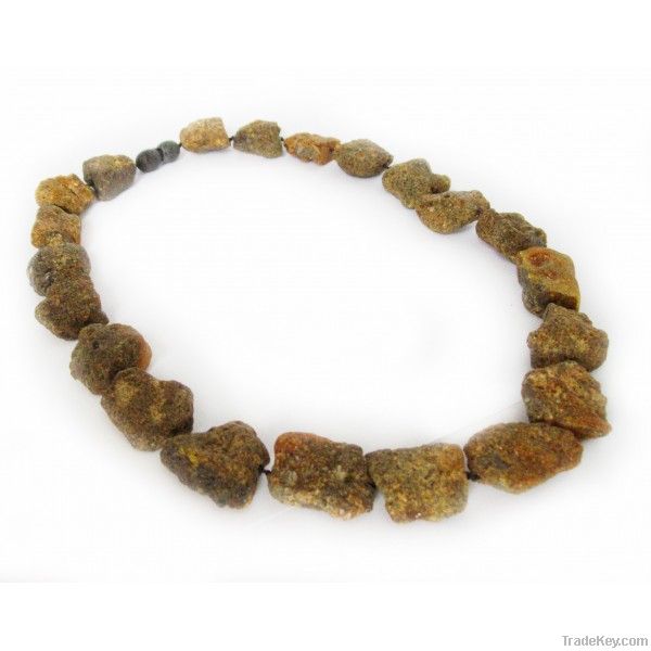 Raw amber necklace