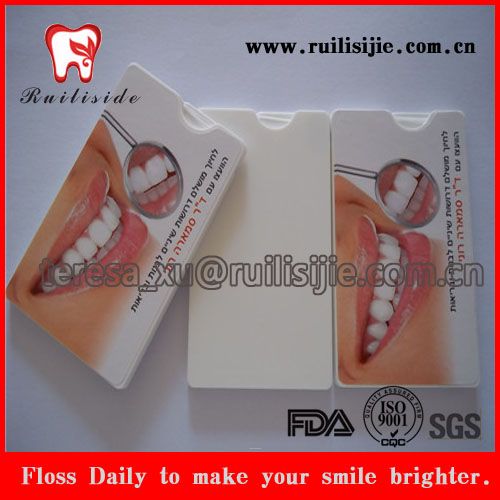 Credit Card Shape dental floss ptfe floss thread with private label printing