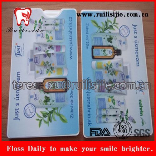 Credit Card Shape dental floss ptfe floss thread with private label printing