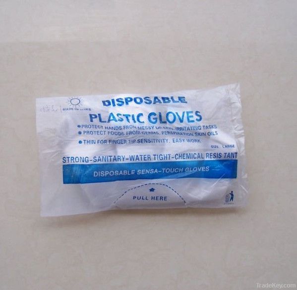 100% new material hygienic disposable PE glove