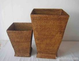 Rattan landry basket