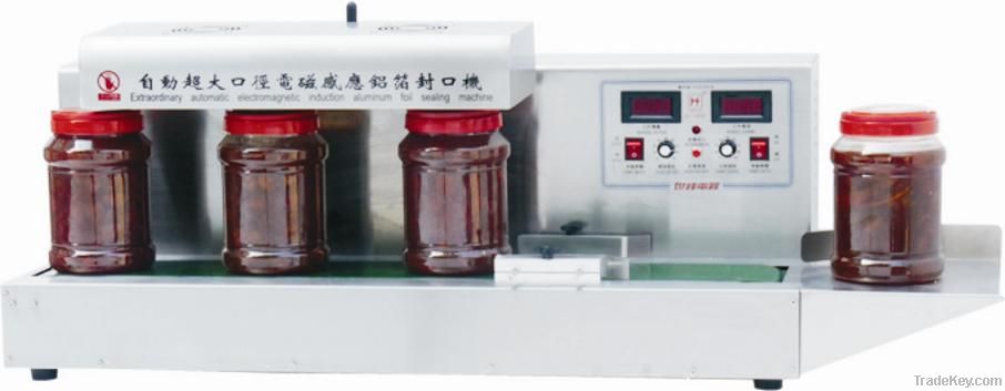 automatic aluminum foil sealing machine for big bottles/jars