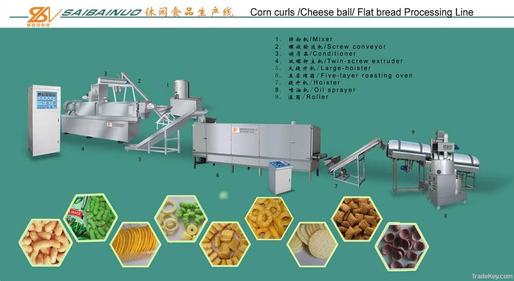 snacks food production line machinery