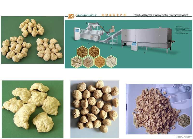 soya nuggets  protein production plant machine