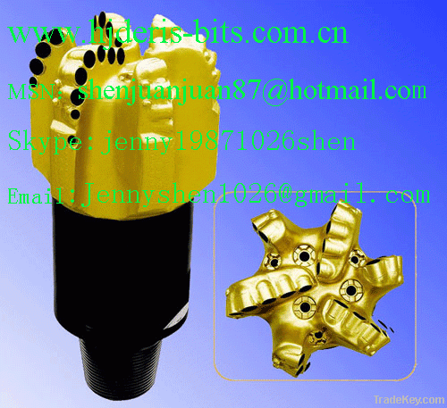 6 blades matrix steel body pdc cutters drill bits drilling a well