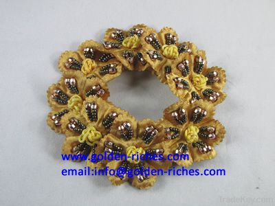 Yellow Flower Scrunchies