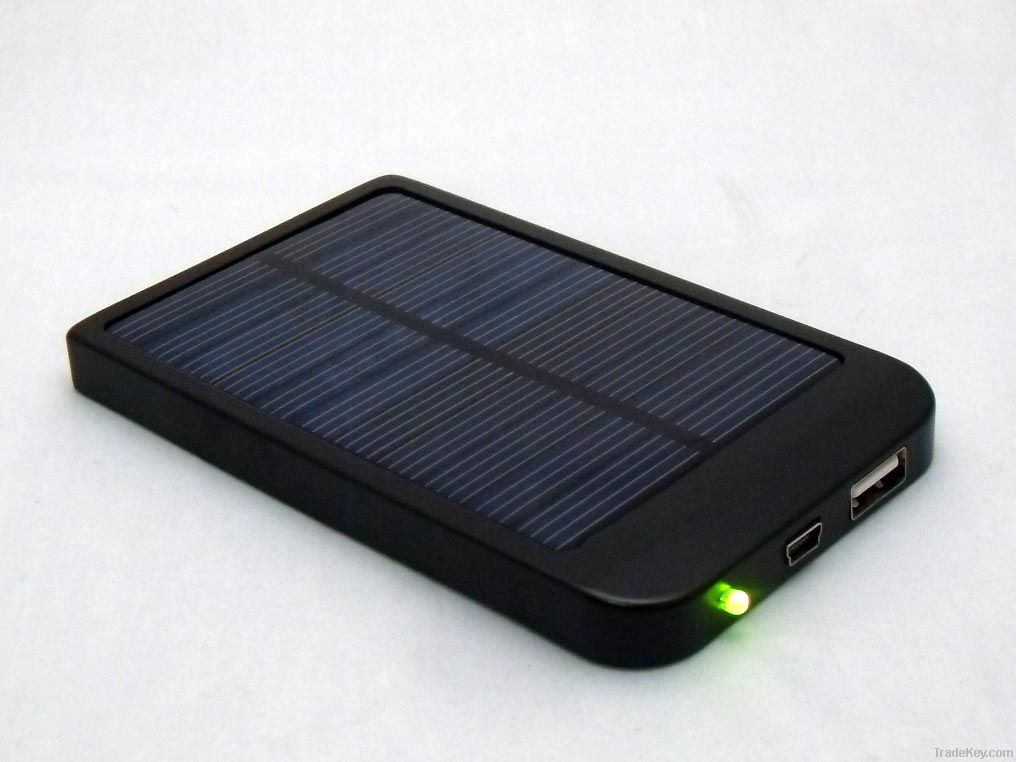 Solar cell charger for mobile phone, MP3, MP4, 2600mah