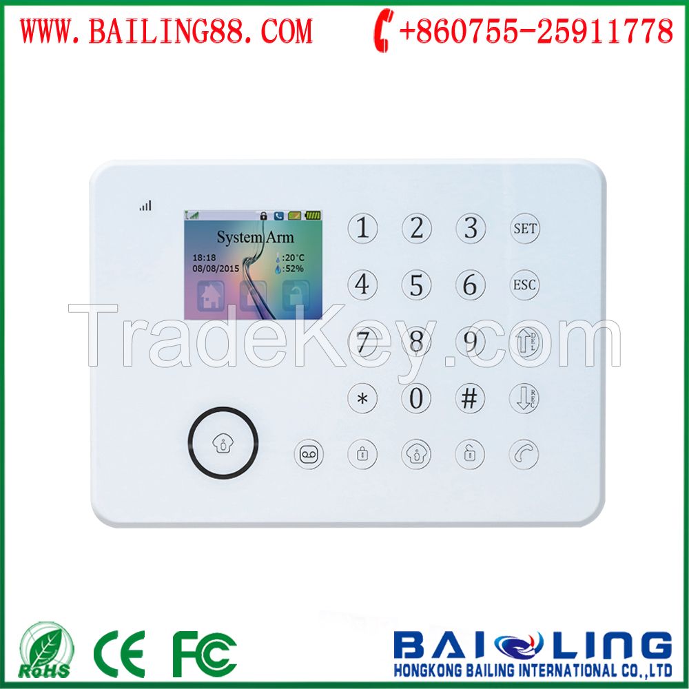 TFT PSTN home intelligent wireless security Alarm System with app control