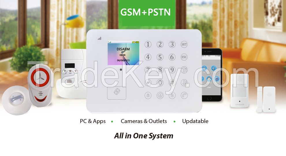 PSTN intelligent wireless home burglar wireless alarm system