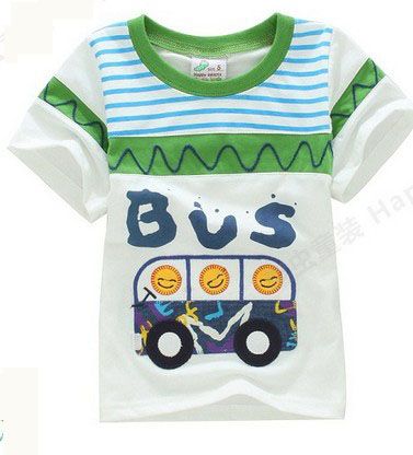 2014 New Summer Cute Cartoon Print Baby T-Shirt Hot Sale 100% Cotton Kids Clothes