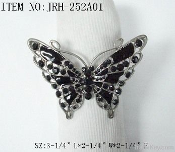 Colorful butterfly metal napkin ring