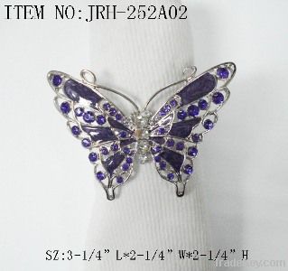 Colorful butterfly metal napkin ring