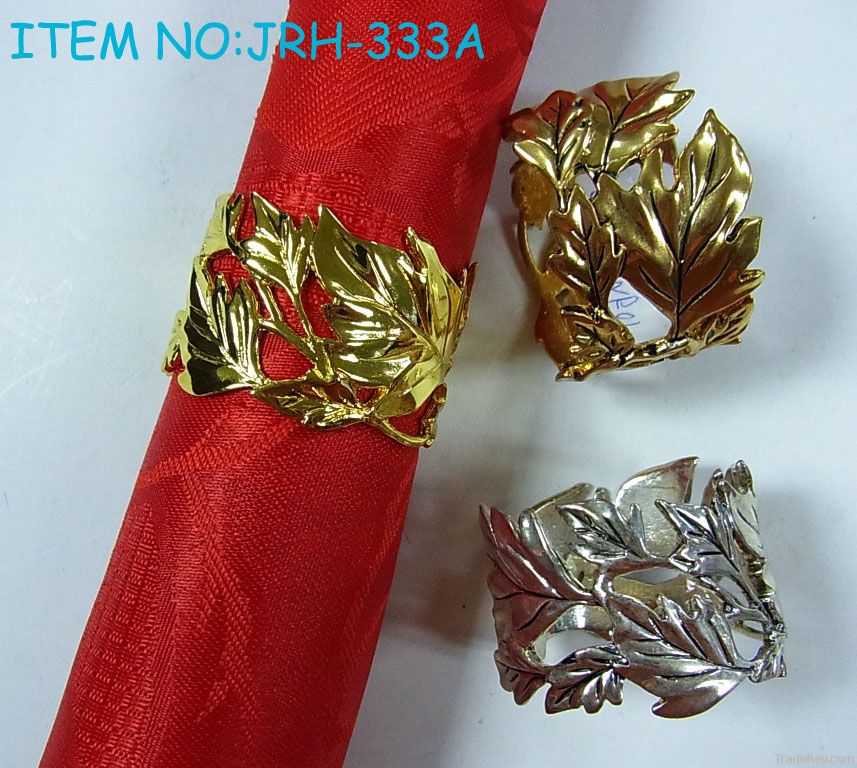 Plated metal napkin ring