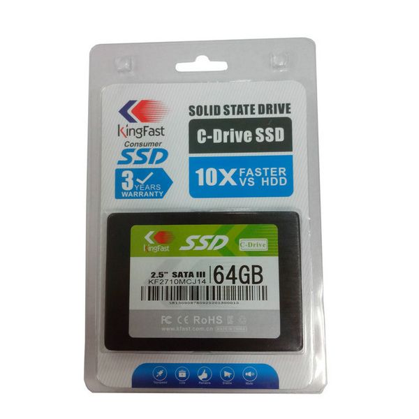 Kingfast F5 SSD 64GB 2.5'SATAIII MLC Solid State Hard Drive SSD