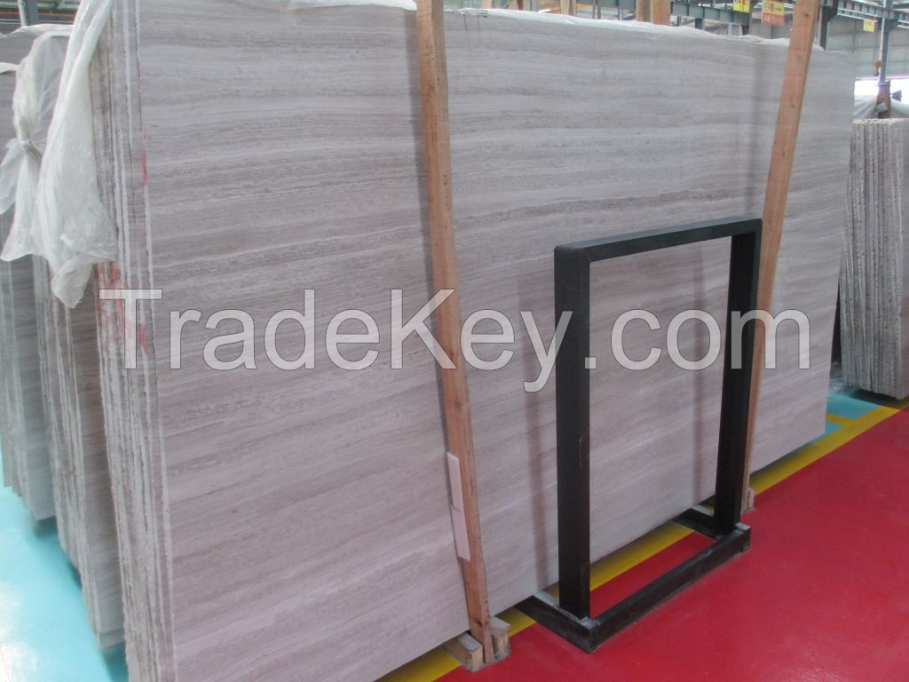 China White Wooden Marble Slabs Marble Tile For Project