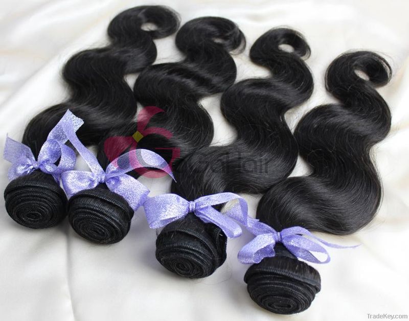 2014 New Brazilian Virgin Human Hair Weaving 12-30 Hair extensions